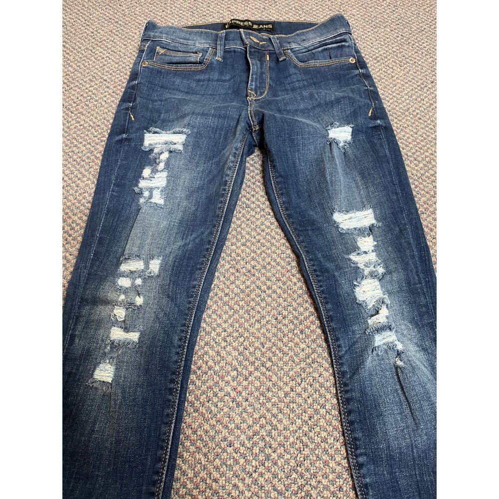 Express Mid Rise Legging Jean Size 2 - Picture 2 of 6